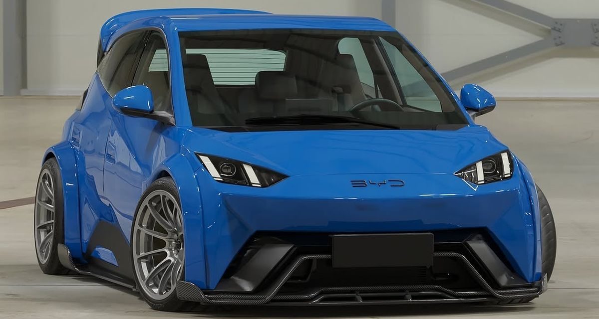 Modifikasi Digital BYD Atto 1 Tampil Agresif Gaya Time Attack